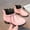 F-5Pink, variant on ZHOGXU Big Kids Girls Boot Non Slip Flat Sole Lace Fashion Breathable Shoes For Daily Wear Black 4.5-5 Years