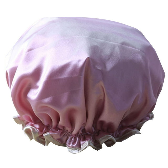 Beauty Makeup Dustproof Cap Waterproof Padded Shower Hat Imitate Silk Satin Adult Bathing Hat