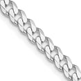 thumbnail image 1 of Sterling Silver Rhodium-Plated 4.5mm Curb Chain (18 X 4.5) Made In India qcb120r-18, 1 of 5