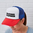 thumbnail image 5 of CafePress - No Uterus No Opinion - Adjustable Unisex Printed Trucker Hat with Mesh Back, 5 of 10