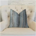 thumbnail image 2 of Plutus 18" x 18" Blue Gate Handmade Luxury Pillow in Gray Blue and Taupe, 2 of 3
