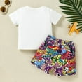 thumbnail image 4 of Jiilone Toddler Boys Outfit Sets Sports Cartoon Football Print Cotton T-Shirts + Shorts Comfy Play Clothes Casual Outdoor Athletic Boys Clothes Sets, 4 of 7