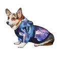 thumbnail image 7 of Fotbe Feathered Wolf Print Small Dog Sweater Hoodies Pet Grey Hooded Soft Fleece Sweatshirts with Pocket Fall Winter Puppy Cat Sweaters Warm Clothes-X-Small, 7 of 7