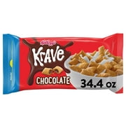 Kellogg's Krave Chocolate Cold Breakfast Cereal, 7 Vitamins and Minerals, 34.4 oz