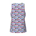 thumbnail image 5 of Xecao Bees And Daisies Striped Men's Tank Top Workout Quick Dry Sleeveless Gym Jogging Muscle Shirts Summer Swim Beach Tops, 5 of 9