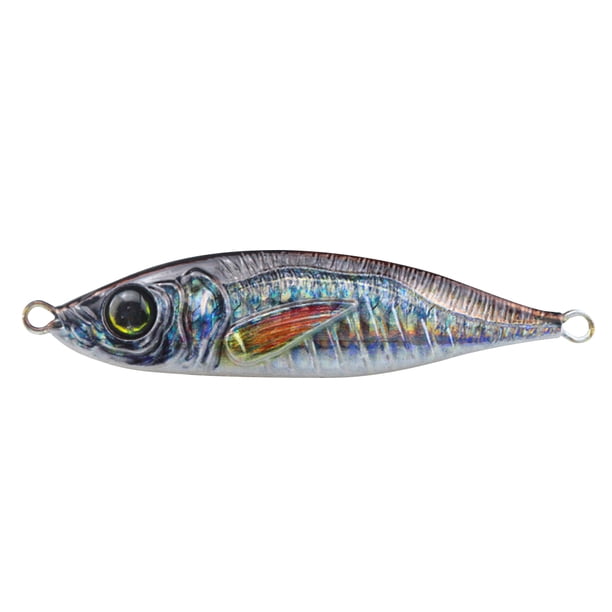 Señuelo Hundimiento Lento WDOplteas Jigging con Anzuelo Aparejos Pesca con Cebo Metal 60g