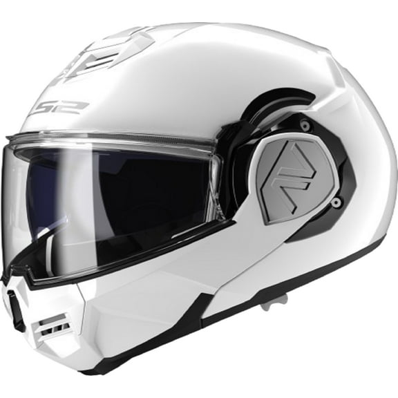 LS2 Advant Adult Street Motorcycle Helmet - Gloss White / X-Small