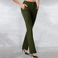 thumbnail image 2 of Women's High Waisted Flare Leggings with Pockets Comfortable Yoga Pants for Workout and Casual Wear, 2 of 8