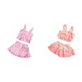 thumbnail image 1 of (2-Pack) Rinsvye Girls Cute Swimsuit For Kids Bathing Suit Two Piece Tankini Rash Guard Sets Beach Pool Summer Vacation Wear, 1 of 5
