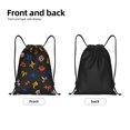 thumbnail image 5 of ZNDUO Gym Drawstring Bag, Colorful Zodiac Signs Seamless Pattern Men and Women Fitness Drawstring Backpack Swimming Bags, Small, 5 of 8