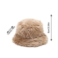 thumbnail image 4 of Lumtrix Fuzzy Winter Bucket Hats for Women, Men Warm Faux Fur Cap Plush Cute Trendy Y2K Solid Color Hat Khaki One Size, 4 of 6