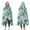 Colorful Mushroom Decor, variant on Wearable Blanket,Colorful Mushroom Decor Teal Pattern Hooded Wearable Flannel Blanket for Adults & Teens,Winter Poncho Shawl Wrap Cape Cozy Anti-Pill,60"x80"
