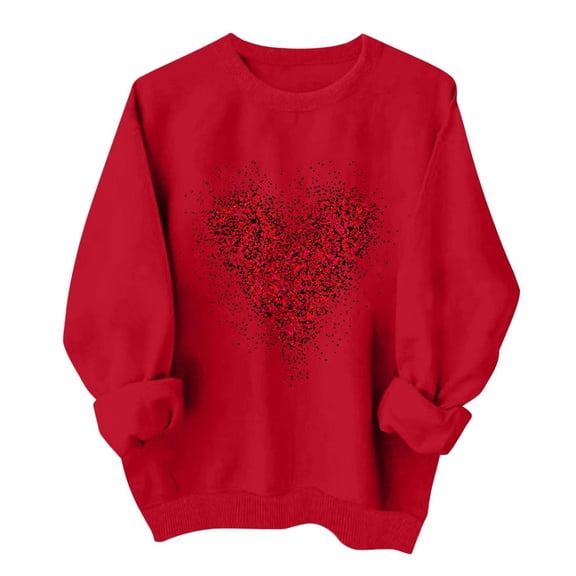 Sweatshirt for Women Perfect For Daily Wear or Loungewear! The Best Choice for Valentine's DayL Pink Valentine's Day Sweatshirt