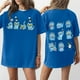 thumbnail image 1 of Pop cazadora para niña Demo-n Hunters Round-Neck Printed Anime Trio Poster T Shirt （Blue）, 1 of 4