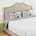 thumbnail image 3 of Yayeee Pillowcase Standard Size Set of 2 Satin Wrinkle Resistant Pillow Case, Gray Cartoon Houses, 3 of 7