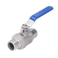 thumbnail image 1 of Valve à Bille en Acier Inoxydable 304 NPT Filetage Manuel 3/4 Po 2 Mâles Raccords de Plomberie, 1 of 22