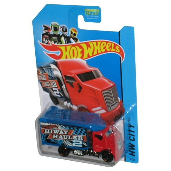 Hot Wheels HW City (2013) Blue & Red Hiway Hauler Toy Truck 6/250