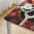 thumbnail image 4 of HAOXIT  Tablecloth, Auto Service Retro Poster Mechanic Mechanical Transport Workshop Design, Dining Room Kitchen Rectangular Table Cover,Multicolor 60''x60'', 4 of 7