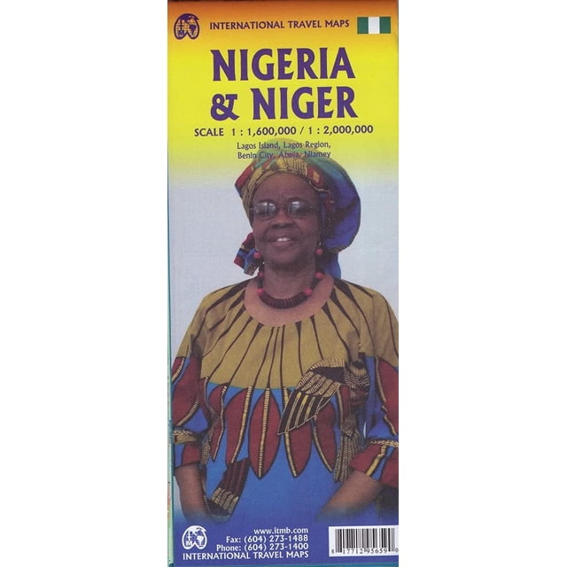Carte de Référence de Voyage du Nigéria : 1:1,600,000