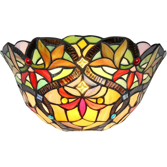 RADIANCE Goods Tiffany-Style 1 Light Victorian Indoor Wall Sconce 12" Wide