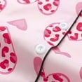 thumbnail image 4 of DHFJKG Womens Pajama Sets Funny Graphic Sleepwear Short Sleeve Turndown Collar Shirts And Shorts Set Cute Nightwear Two Piece Relaxed Fit Home Clothes, 4 of 6