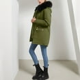 thumbnail image 4 of BVOFAR Women's Winter Warm Heavy Coat Plus Size Thicken Parka Jackets with Faux Fur Hood Casual Zip up Outerwear Coats with Pockets, 4 of 8