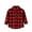 Red, variant on Toddler Boys Girls Shirts Flannel Jacket Plaid Long Sleeve Lapel Button Down Shacket Baby Coat Outwear Clothes Tops for Kids Size 2-3T