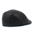 thumbnail image 3 of SikaFu Black Sub -Bright Leather PU Beare Hat Men's Autumn And Winter Hat Leather Peaked Peaked Caps Warm The Old Man Hat Forward, 3 of 6