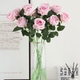thumbnail image 5 of 1 Pcs Valentine Velvet Single Roses Artificial Flowers, Fake Silk Rose with Long Stem, Faux Real Touch Florals for DIY Bouquet, Wedding, Table Centerpieces, Home Decor, Light Pink, 5 of 9