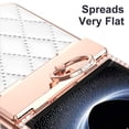 thumbnail image 5 of Dteck Diamond Case for Samsung Galaxy Z Flip 7 with Hinge Protection and Ring Holder, Luxury Sparkly Plating Shockproof Phone Cover with Screen Protector for Galaxy Z Flip 7,White, 5 of 8