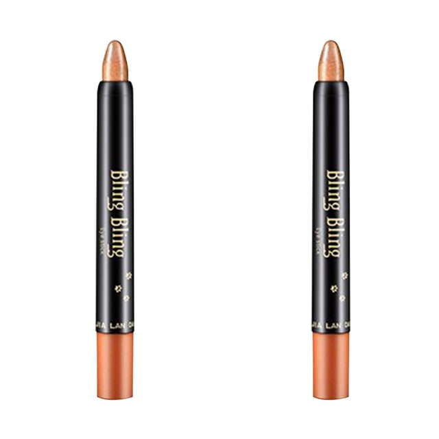 Fiudx Lápiz de Sombra de Ojos para Mujer Lápiz de Sombra de Ojos Flash Barra de Sombra de Ojos Continua 2 Piezas