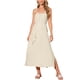 thumbnail image 1 of INSPIRAR CHIC Vestidos de Verano para Mujeres Vestido Maxi de Lino Suelto con Cintura Ajustable Tirantes Espagueti Casual Vestido de Playa 2XL Beige, 1 of 5