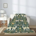 thumbnail image 5 of Throw Blanket for Couch Sofa and Bed, Deer And Flowers Super Soft Plush Throw Blanket, Fuzzy Cuteness Comfy Warm Washable Flannel Blanket & Throws for All Season 40"x30", 5 of 7