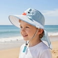 thumbnail image 2 of Oiyii Toddler Boys Water‑Repellent Bucket Hats Crocodile Appliqué Hiking Sun Hats, Blue, 2 of 7