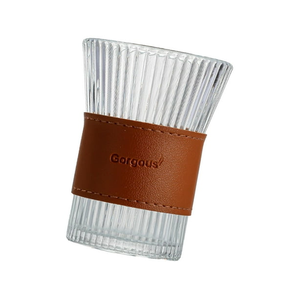 Taza de café de vidrio transparente Taza de vidrio Taza de café clásica de vidrio de borosilicato alto Estilo A