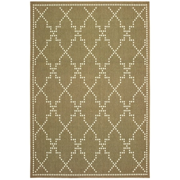 Moretti Parker Area Rug 7765Y Tan Angled Crosshatch 2' 5" x 4' 5" Rectangle