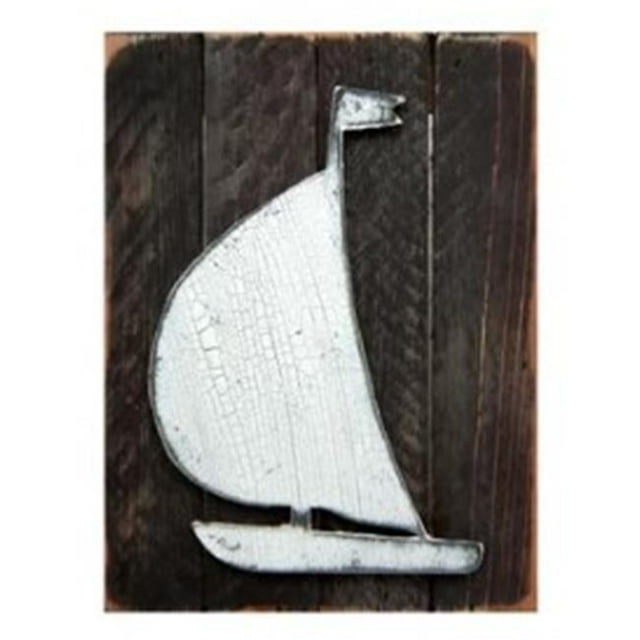 Designocracy 98524-08 Sailboat Art on Board Wall Decor