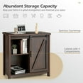 thumbnail image 4 of SUGIFT Freestanding Kitchen Buffet Storage Cabinet with Sliding Barn Door, 4 of 10