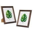 thumbnail image 3 of Rustic Wood Picture Frames 8x8, Pack of 2 – Farmhouse Tabletop or Wall Mount Display with Glass, Dark Brown, 3 of 7