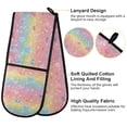 thumbnail image 4 of Dailycode Double Sided Oven Mitt with Loop Heat Resistant Kitchen Long Potholders 7" x 35" Rainbow Hearts, 4 of 6
