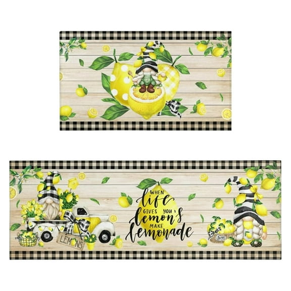 Yellow Kitchen Rug Mat Spring Summer Kitchen Rugs Sets Of 2 Washable Kitchen Floor Mats For In Front Of Kitchen Decor