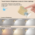 thumbnail image 2 of LED Vägglampa med 360° Justerbar Belysning, 3 Ljusstyrkenivåer, Touchkontroll, Väggmonterad Lampa - 1-pack Trämönstrad färg, 2 of 5