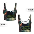 thumbnail image 5 of Lsque Forest Plant Raccoon Printed Women'S Sports Bra, Compression, Moisture Wicking, High-Impact Sports Bra For Women,Supportive sports bra-Large, 5 of 9