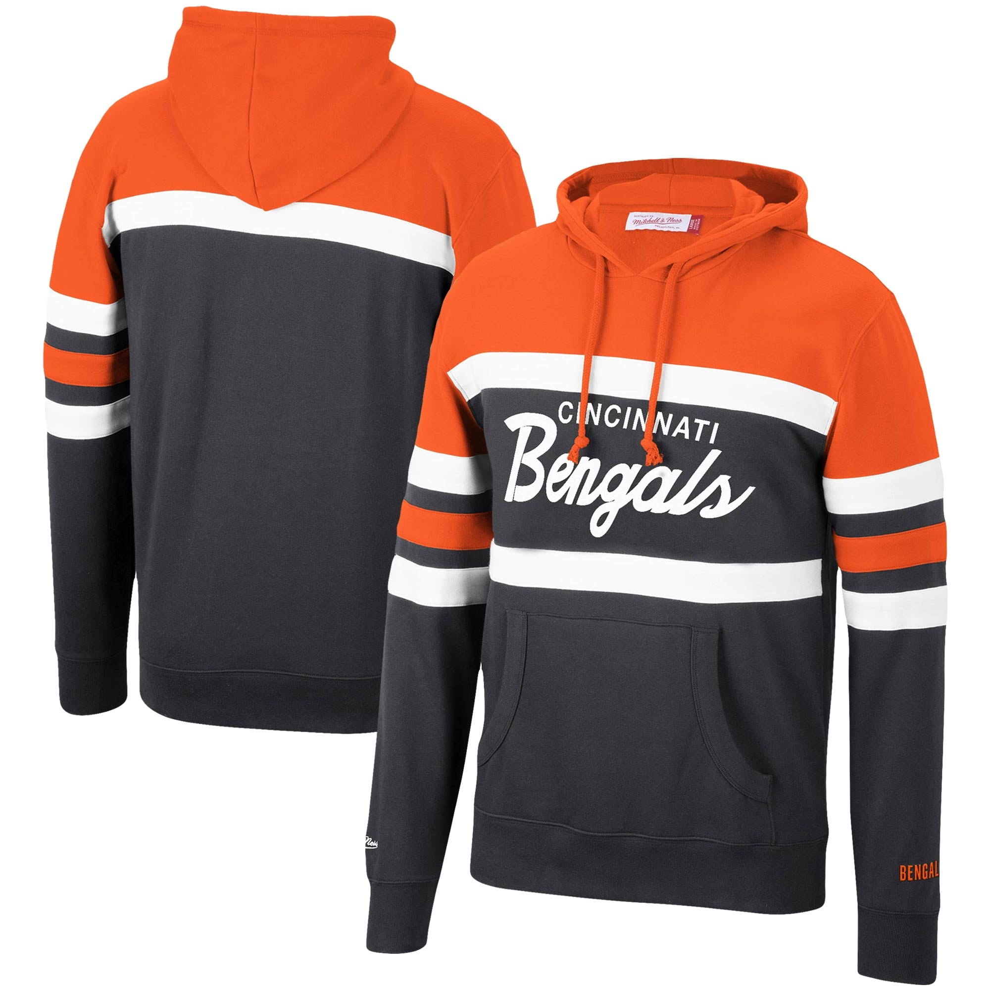 Men's NFL x Staple Orange Cincinnati Bengals Throwback Vintage Wash  Pullover Hoodie