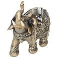 thumbnail image 2 of Estatua de elefante, figura de resina Feng Shui, adorno de animal, artesanía, decoración de escritorio, dorado, L 13,5 x 6 x 14 cm, 2 of 10