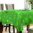 thumbnail image 3 of Coolnut St Patrick's Day Clover Tablecloth, Waterproof Washable Polyester Square Table Cover, Durable Tablecloth for Kitchen Dining Table Party Decor, 60"X 90", 3 of 7