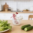 thumbnail image 6 of Junepar Ceramic Rooster Storage Jar with Lid 4.9" Decorative Kitchen Canister Farmhouse Style Food Storage Container for Spices Candy Dry Goods Easter Decor, 6 of 8