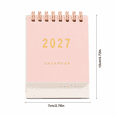 thumbnail image 3 of Small Desk Calendar 2027, 5 Inch Desktop Monthly Calendar Planner, Blue Decorative Paper Standing Flip Calendar, Minimalist Desk Decor for Home Office Workspace, 1 Pack, 3 of 6