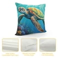 thumbnail image 4 of COMIO  Sea Turtle Pillow Covers Soft Crystal Decorative Cushion Covers Square Throw Pillow Covers Home Decor for Sofa, 4 of 5