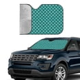 thumbnail image 4 of Bingfone Aquamarine Glitter Car Windshield Sun Shade Protector Keep Your Vehicle Cool Sun Shield Visor Cover Foldable-Medium, 4 of 9